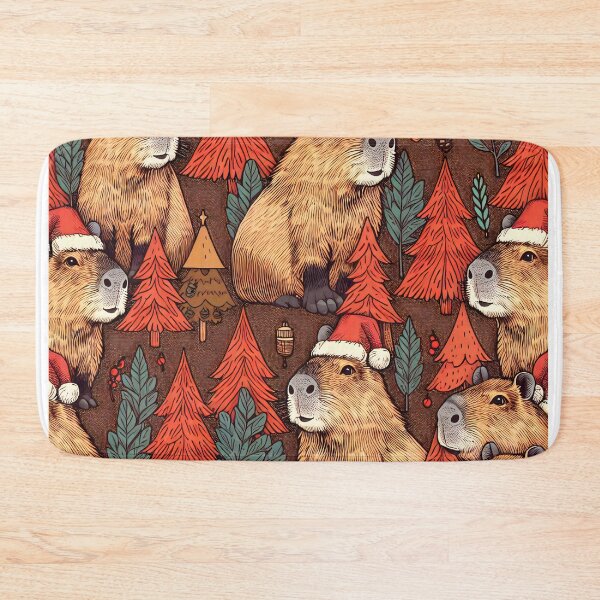 Item preview, Ca[ybara Christmas Wallpaper designed and sold by Travelcases.