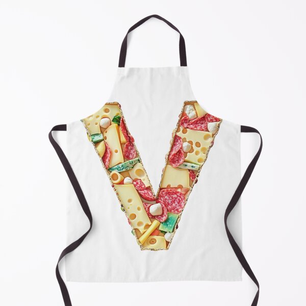 Item preview, Uppercase letter V font in Cheddar cheese style designed and sold by Jasava Shop.