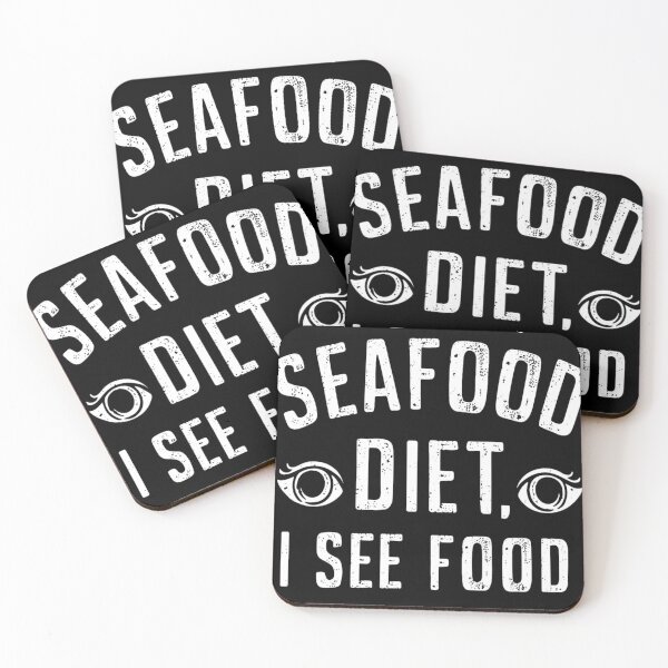 Item preview, I'm On A Seafood Diet Funny Unhinged designed and sold by KitonicTees.