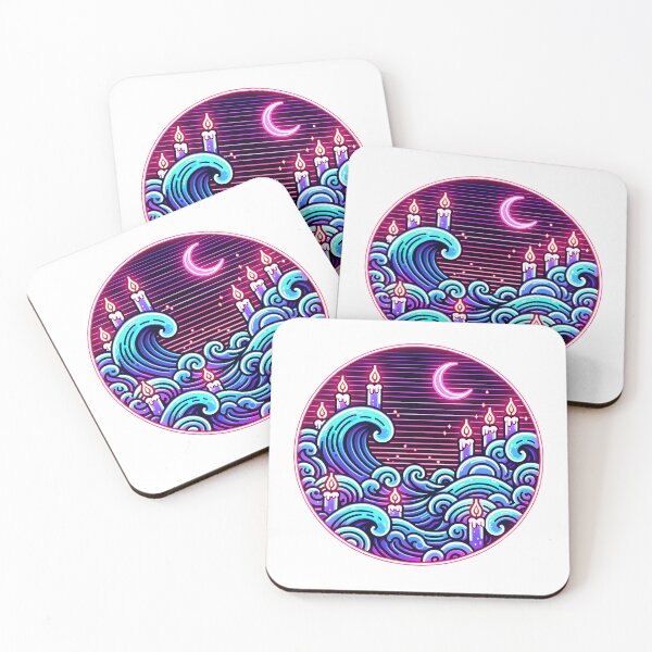 Item preview, Vibrant Candles Illuminating Sea Tide Dance designed and sold by Olivia-Icon.