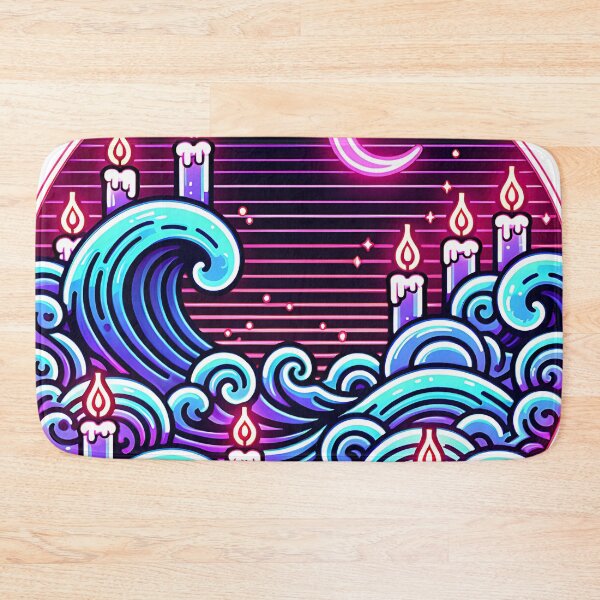 Item preview, Vibrant Candles Illuminating Sea Tide Dance designed and sold by Olivia-Icon.