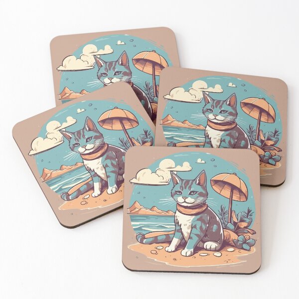 Item preview, Cute Cat Chilling on the Beach designed and sold by Amir Faysal.