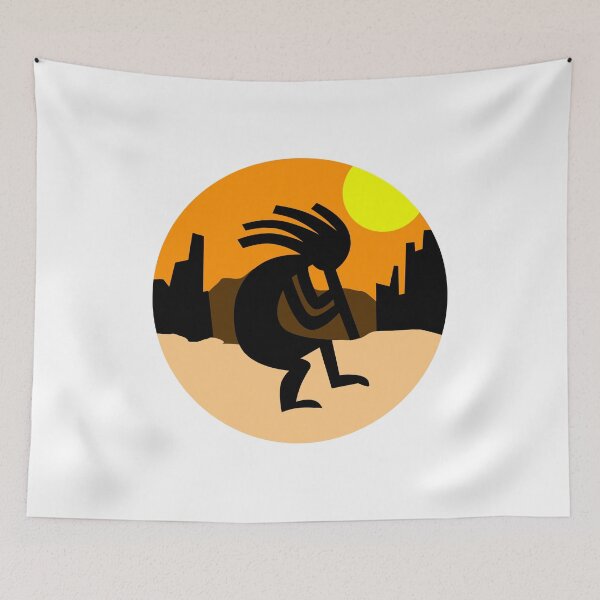 Item preview, Kokopelli Native American Sunset designed and sold by CreativeStrike.