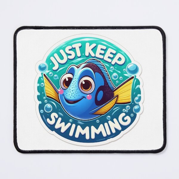 Item preview, Sigue nadando: diseño motivacional de peces designed and sold by TheArtOfRanda.