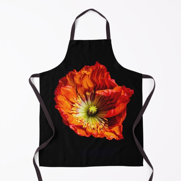 Item preview, Orange Poppy Flower on Black Velvet designed and sold by peckofpickles.