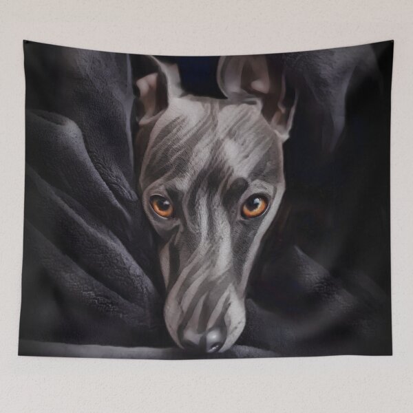 Item preview, Brindle Greyhound In Blankets designed and sold by Heathermarie321.