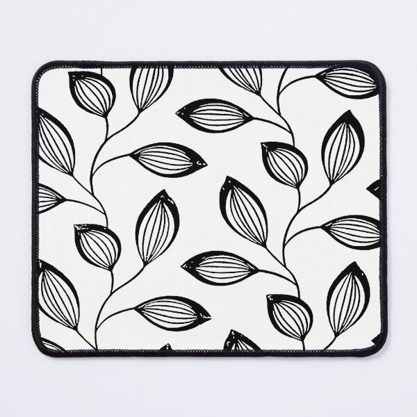 Item preview, Climbing Vine Leaves Black On White designed and sold by taiche.