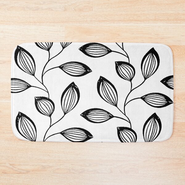 Item preview, Climbing Vine Leaves Black On White designed and sold by taiche.