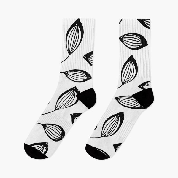 Item preview, Climbing Vine Leaves Black On White designed and sold by taiche.