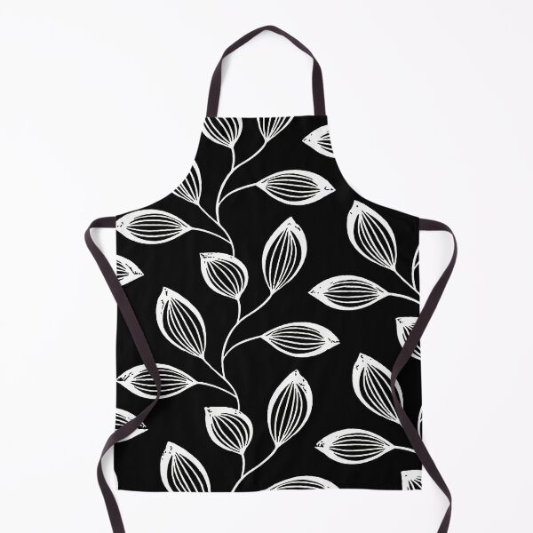 Item preview, Climbing Vine Leaves White On Black designed and sold by taiche.
