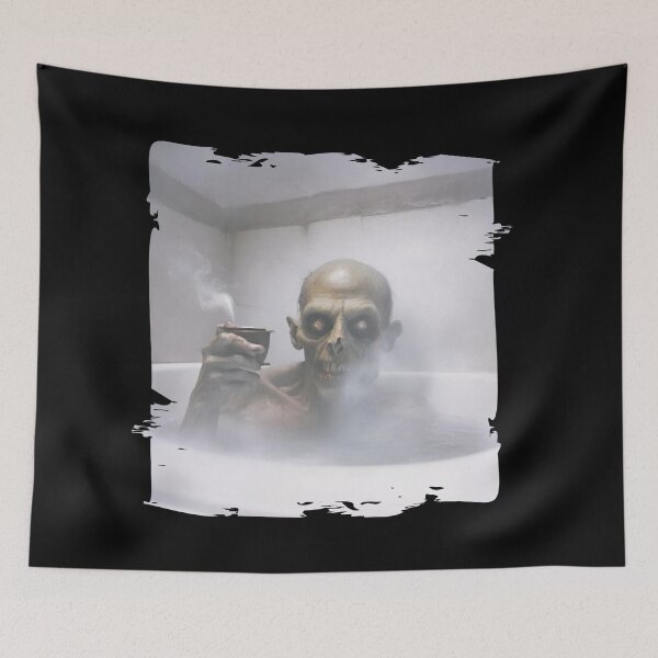Item preview, Zombie Relaxing in a Sauna with Coffee designed and sold by Hungry-Murphy.