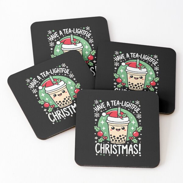 Item preview, Disfruta de una Navidad llena de luz de té: fiesta festiva del té Boba designed and sold by chantastical.