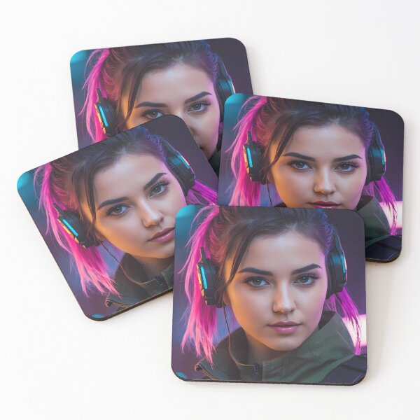 Item preview, Realistic Cyberpunk Female Portrait designed and sold by papi1998.