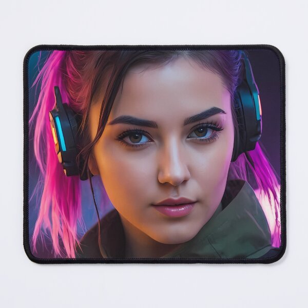 Item preview, Realistic Cyberpunk Female Portrait designed and sold by papi1998.