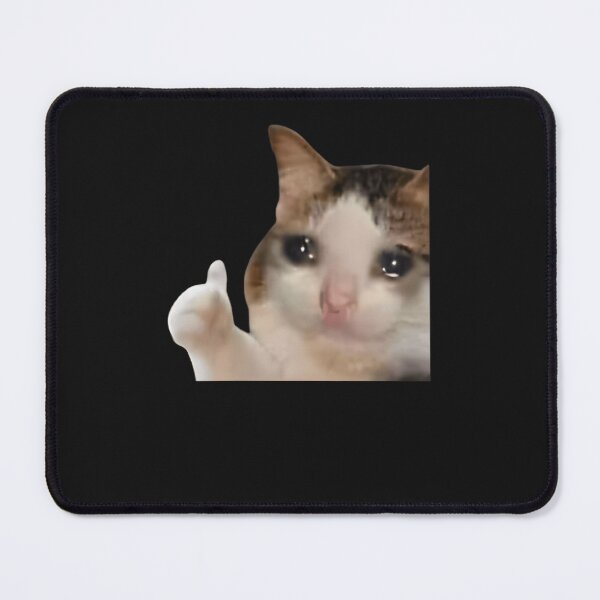 Vista previa del artículo con la obra «Camiseta con meme de gato llorando con los pulgares hacia arriba», diseñado y vendido por vsropatn.