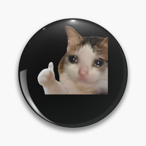 Item preview, Thumbs Up Crying Cat Meme T-Shirt designed and sold by vsropatn.