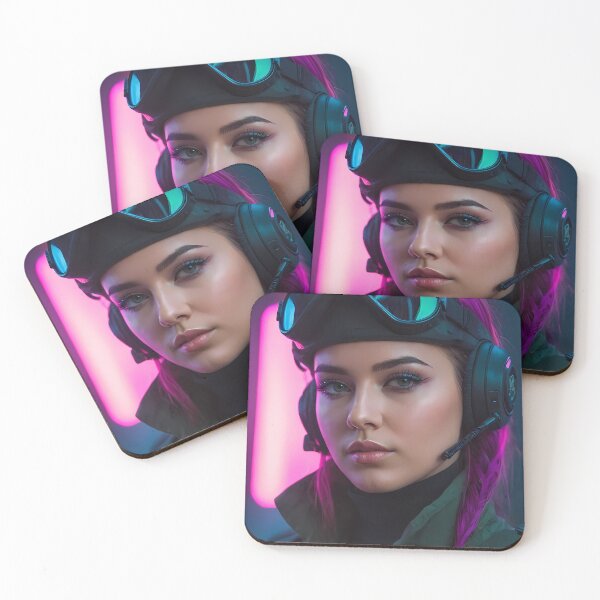 Item preview, Realistic Cyberpunk Female Portrait designed and sold by papi1998.