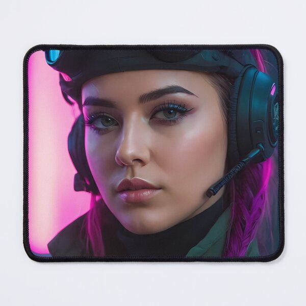 Item preview, Realistic Cyberpunk Female Portrait designed and sold by papi1998.