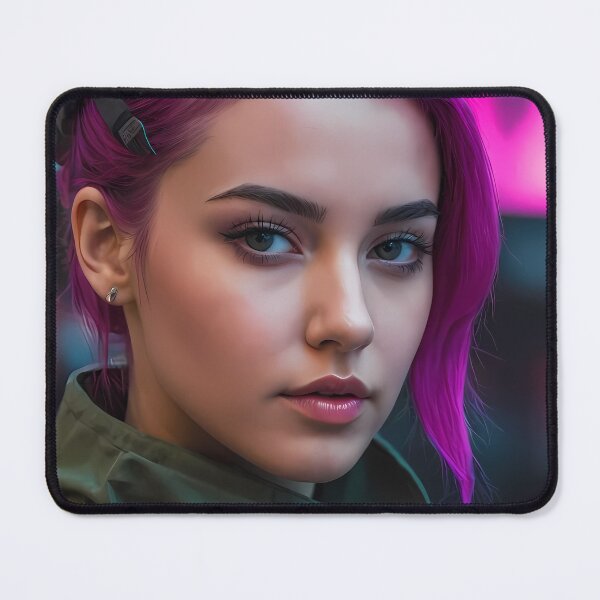 Item preview, Realistic Cyberpunk Female Portrait designed and sold by papi1998.