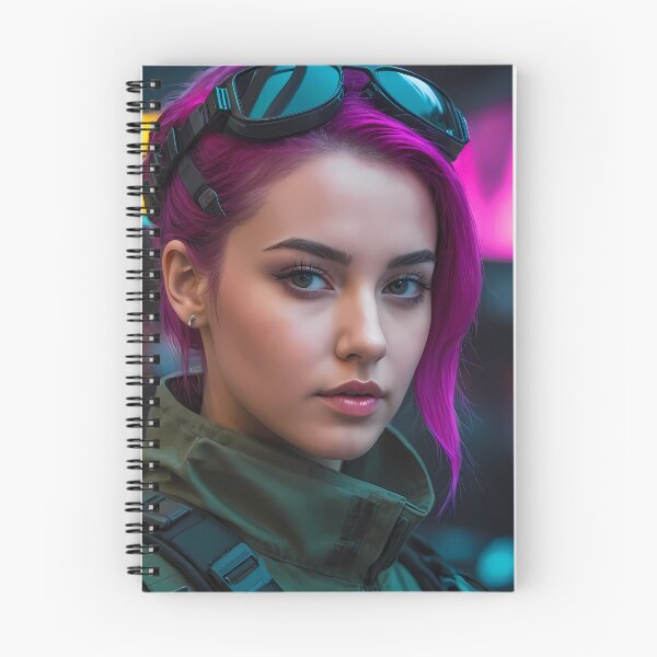 Item preview, Realistic Cyberpunk Female Portrait designed and sold by papi1998.
