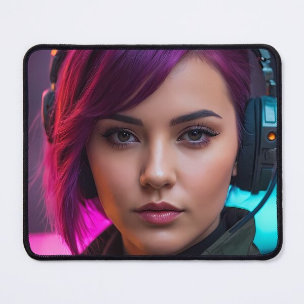 Item preview, Realistic Cyberpunk Female Portrait designed and sold by papi1998.