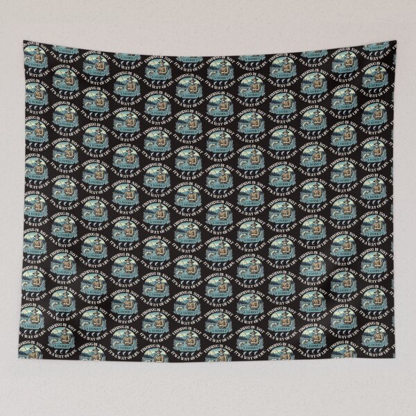 Item preview, La pesca es una forma de vida Diseño vintage designed and sold by DigitalArtByNow.