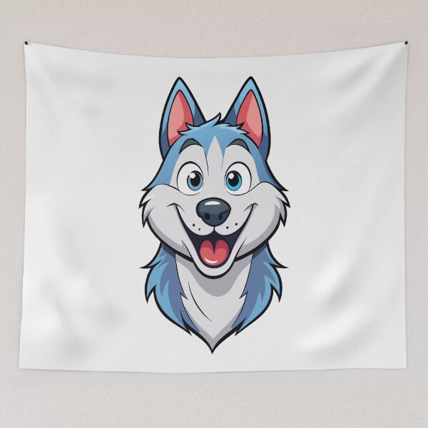 Item preview, Mischievous Grinning Husky Artwork designed and sold by iwcus.