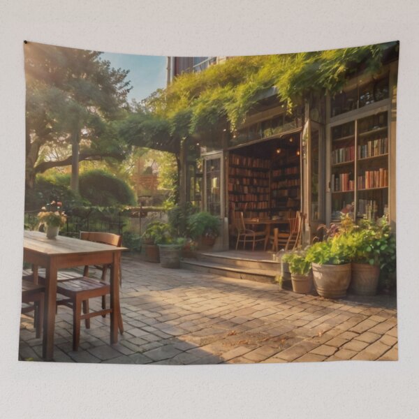 Item preview, A Peaceful Hideaway in the Bookshop Garden designed and sold by BlareBlare.