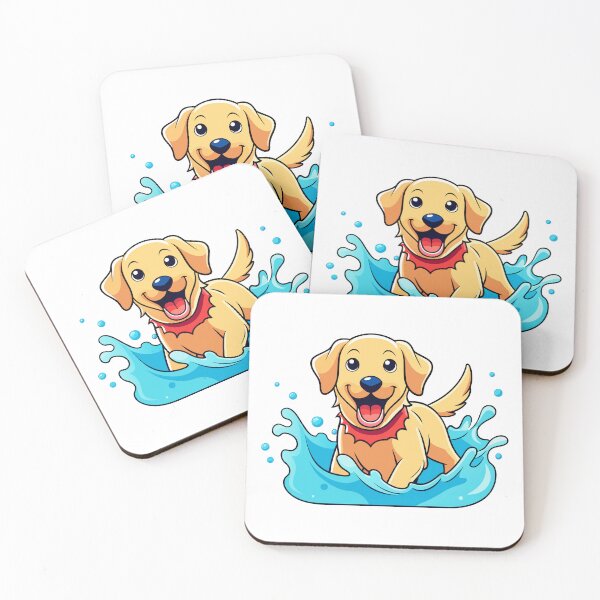 Item preview, Joyful Labrador Retriever Splashing in Pool Art designed and sold by iwcus.