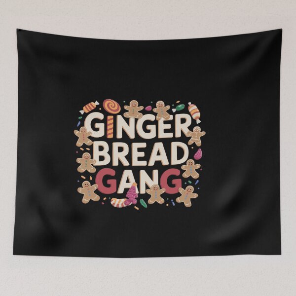 Item preview, Festive Gingerbread Gang Cookie Art designed and sold by Tee Studio.