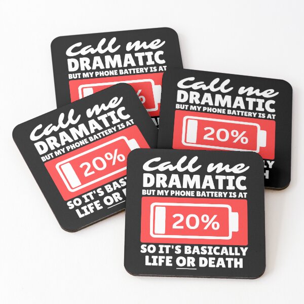 Item preview, Dramatic Phone Battery Life Crisis – Perfect for Those Who Take 20% Seriously! designed and sold by DesignDazzles.
