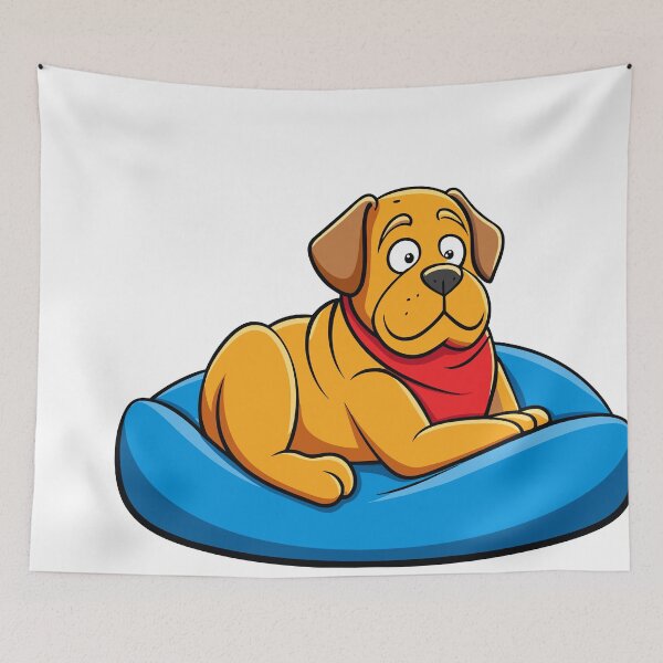 Item preview, Relaxed Mastiff Lounging on Big Cushion Art designed and sold by iwcus.