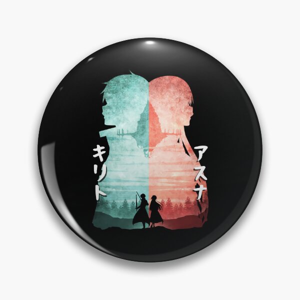Item preview, Sword Art Online, Minimalist Silhouette Kirito And Asuna designed and sold by MarieGodfreyu.