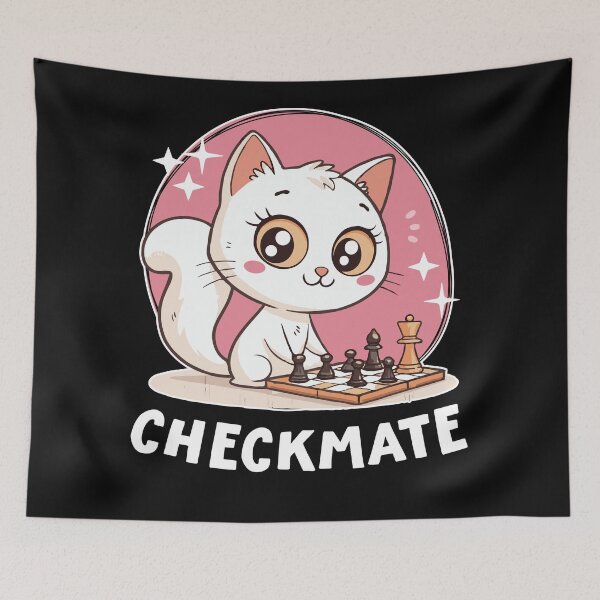 Item preview, Cute Kitty Playing Chess designed and sold by samah82.