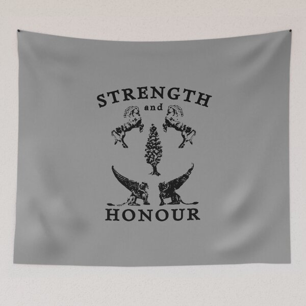 Item preview, Strength and Honour Crest, Black designed and sold by UNK-Fatigues.