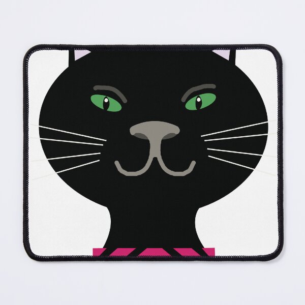Item preview, black kitty cat smiling designed and sold by goanna.