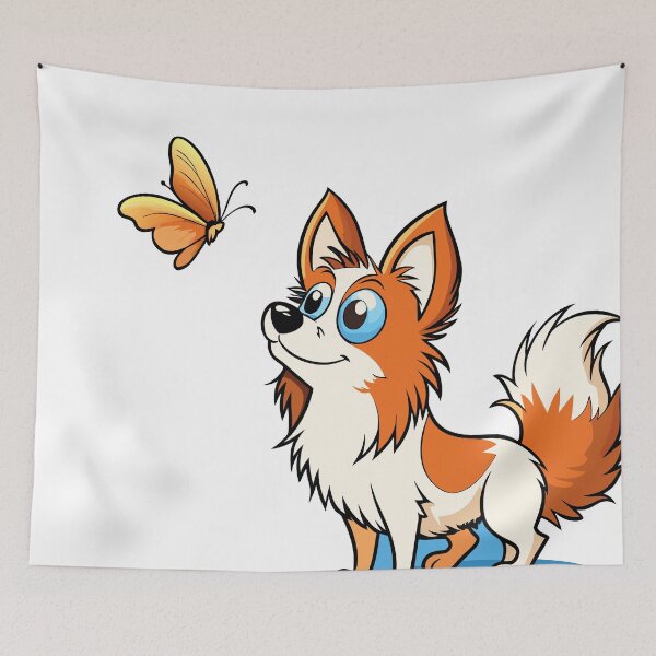 Item preview, Papillon Investigating Butterfly Artwork designed and sold by iwcus.