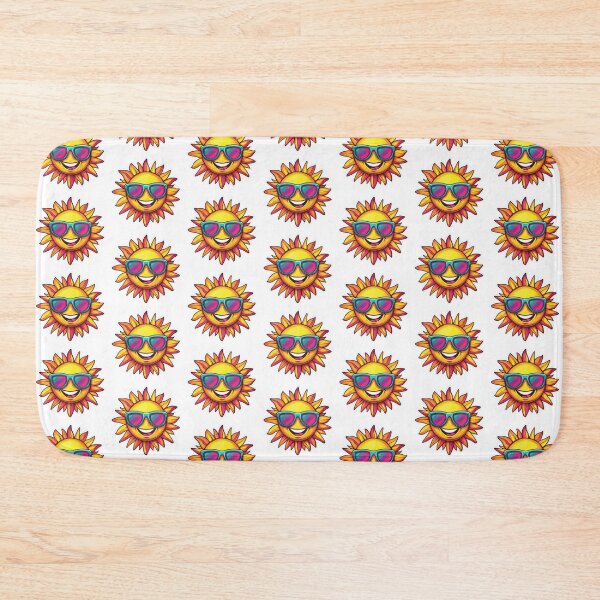 Item preview, Cartoon sun with a happy face and cool sunglasses, surrounded by sparkles and rays in yellow and orange shades designed and sold by Jasava Shop.