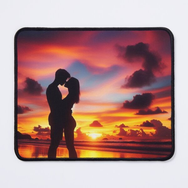 Item preview, Romantic Sunset Silhouette Embraced by Nature's Beauty designed and sold by choder61.