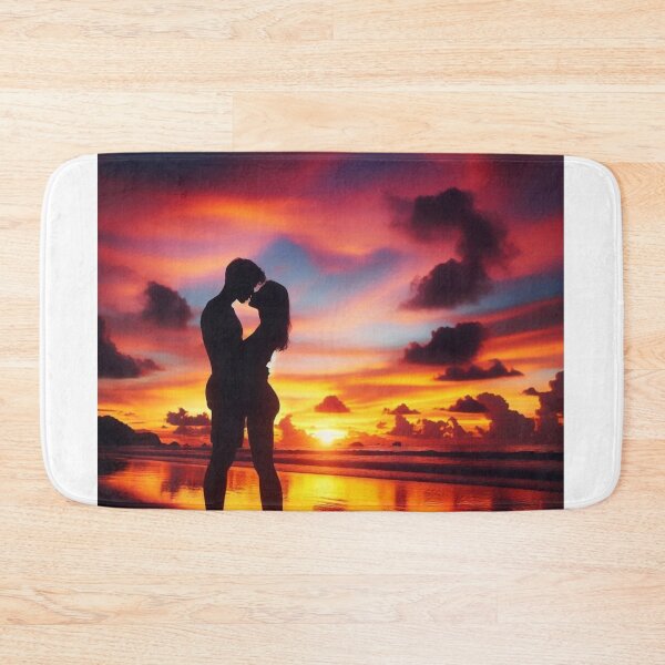 Item preview, Romantic Sunset Silhouette Embraced by Nature's Beauty designed and sold by choder61.