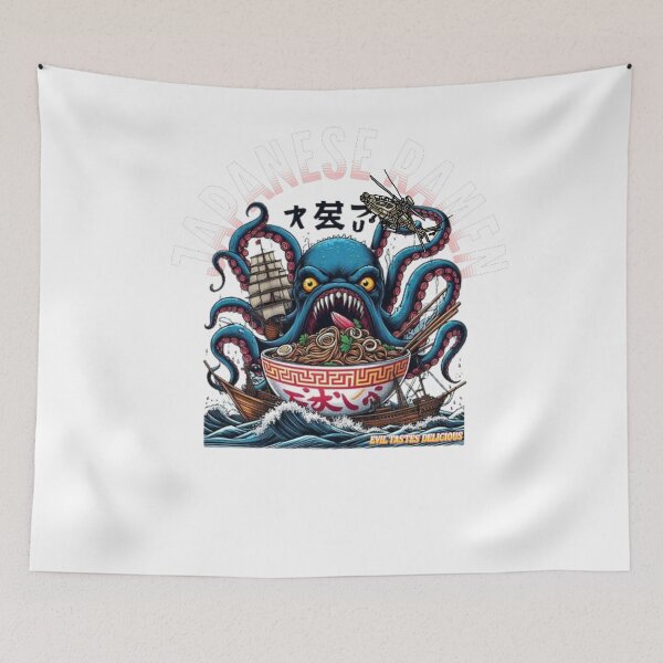 Item preview, Grumpy Kraken Eating Ramen Essential T-Shirt designed and sold by inkfluenceart.