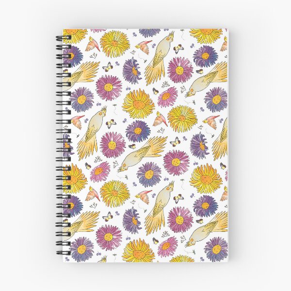 Item preview, Lutino Yellow Cockatiel, Finch, Sunflowers and Gerberas designed and sold by WeiroDesigns.