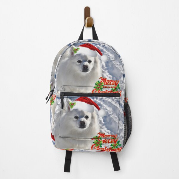 Item preview, Merry Christmas Cute White Dog Wearing Santa Hat in the Snow designed and sold by Yogibear & Rachelle .