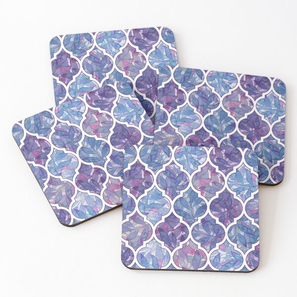 Item preview, Blue violet ogee pattern designed and sold by PP-Patterns.