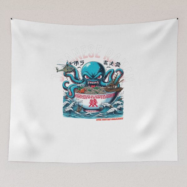 Item preview, Grumpy Kraken Eating Ramen Essential T-Shirt designed and sold by inkfluenceart.
