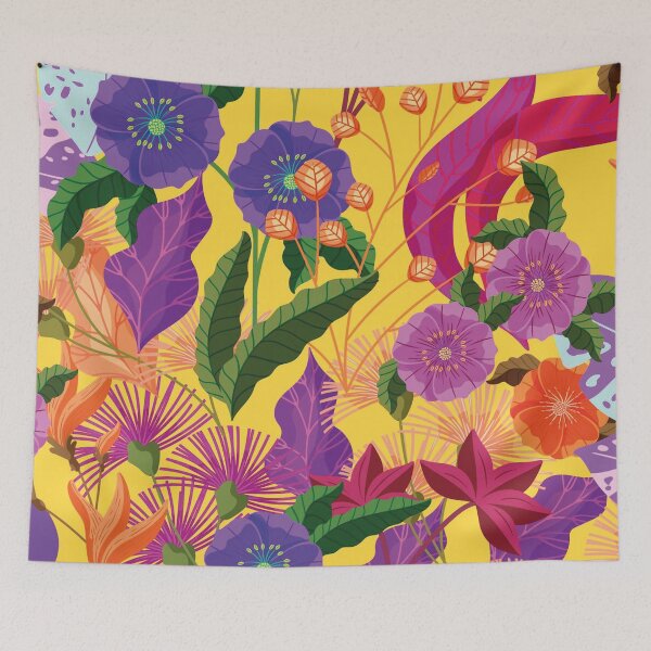 Item preview, colorful blooming flowers in summer, pattern designed and sold by Mauswohn.