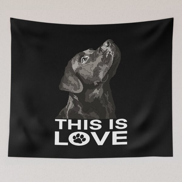 Item preview, This Is Love Black Labrador designed and sold by Just-Arts-4U.