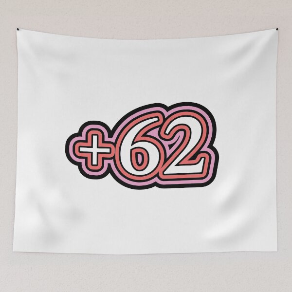 Item preview, Indonesia, +62 Indonesia Country Code, اندونيسيا in White designed and sold by ZamZamDesign.