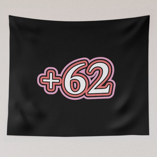 Item preview, Indonesia, +62 Indonesia Country Code, اندونيسيا in Black designed and sold by ZamZamDesign.