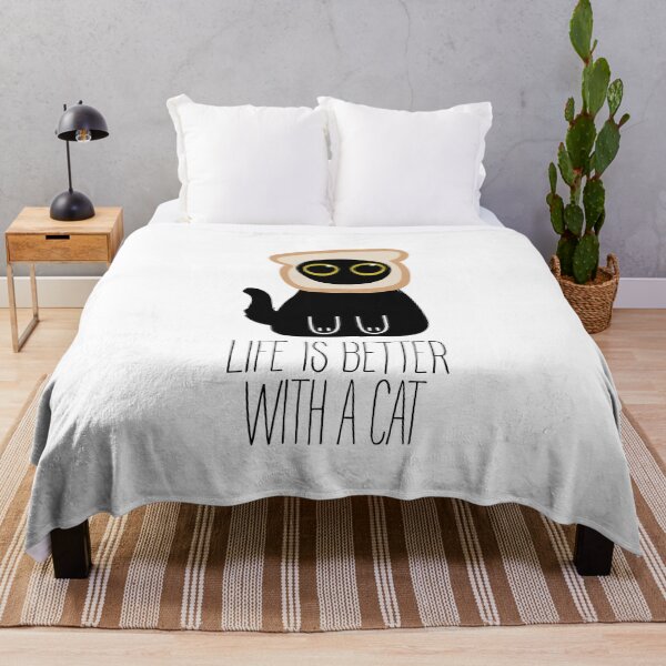 Item preview, life is better with a cat designed and sold by PAINTMONKEYS.